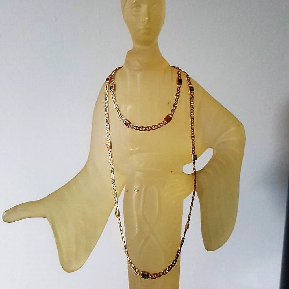 VTG 14k Italy Gold Mariner Link NKL & Bracelet